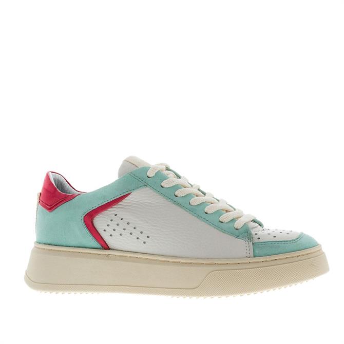 Carl Scarpa Rico Blue and Pink Chunky Lace-Up Trainers